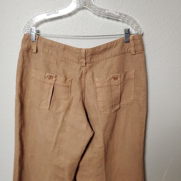 POETRY Linen Mocha Mousse Trousers Pants Sz XL - Picture 9 of 9